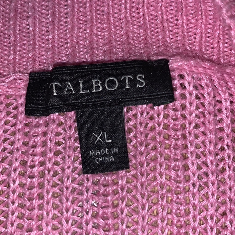 Talbots 100% Linen Knit Open Front Cardigan - image 8